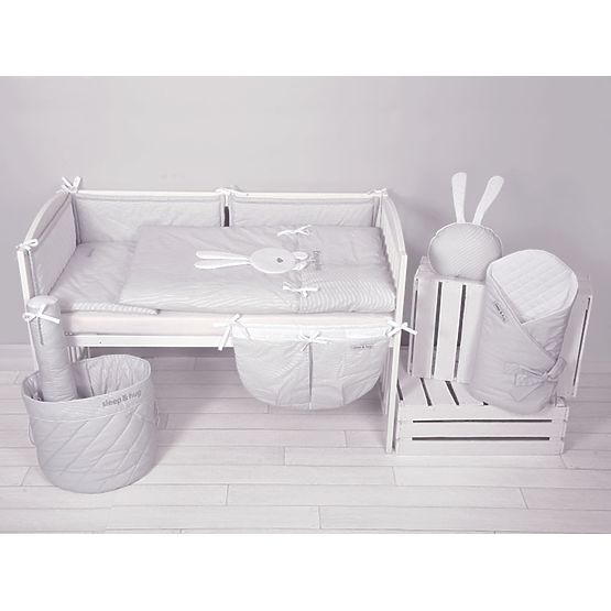 2-Piece Sleep & Hug Baby Cot Bedding Set - Grey