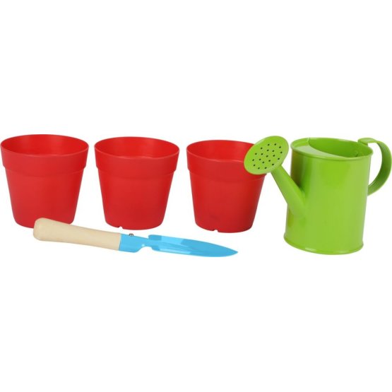 Garden set with flower pots