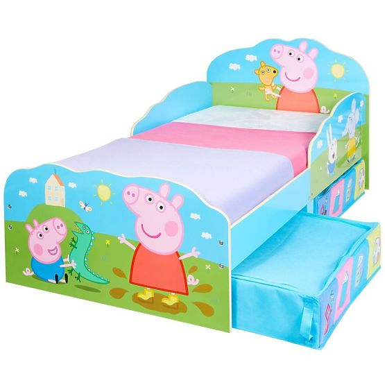 Peppa Pig Children's Bed with Storage Boxes