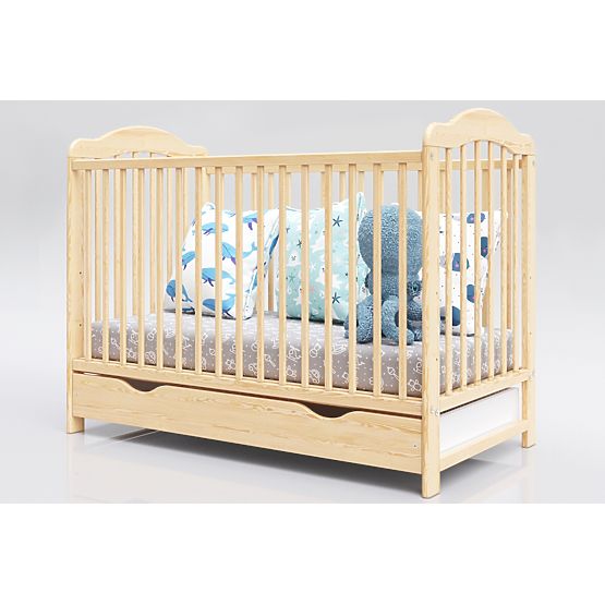 Alek Baby Crib with Removable Bars - Natural