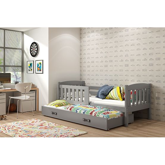 Bed for children Exclusive with extra bed grey - grey detail