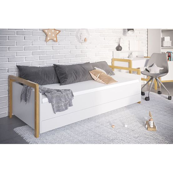 Bed with Backrest Viktor 180 x 80 - White