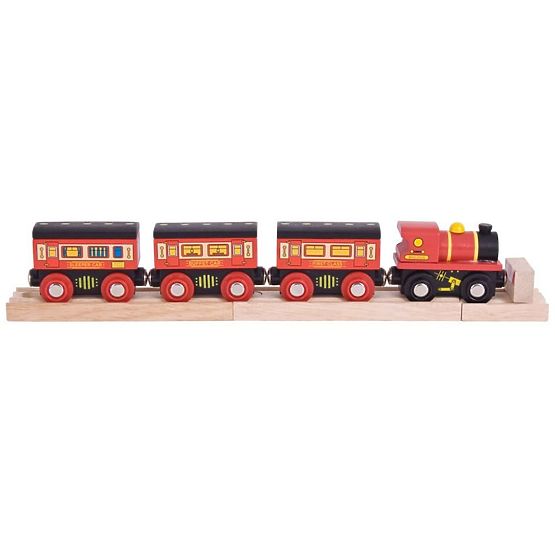 Bigjigs Rail Long-distance train + 3 tracks