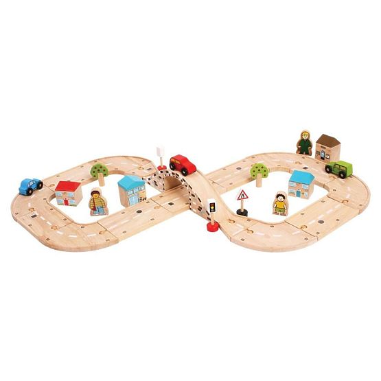 Bigjigs Rail Wooden figure eight car track