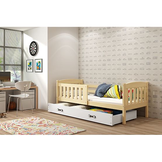 Children's Bed Exclusive Natural with Graphite Detail