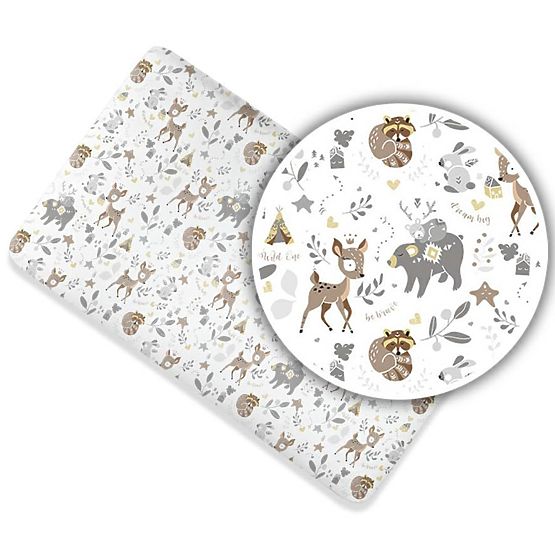 Children's bed sheet - forest animals