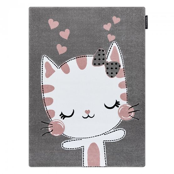 Children's carpet PETIT - Cat - gray