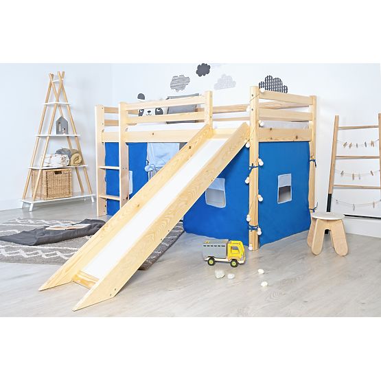 Children's Loft Bed Ourbaby Modo with Slide - Pine