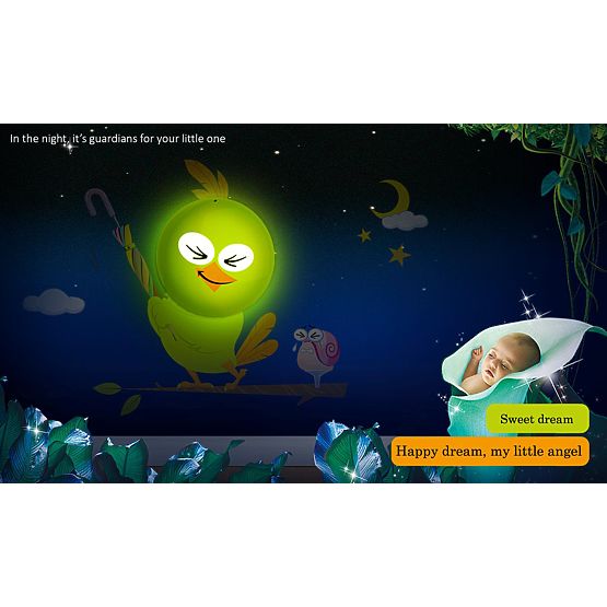 Children's Nightlight with Bird Sticker