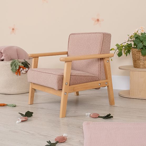 Children's Retro Pink Armchair Sakura