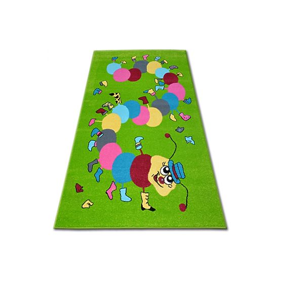 Children's rug FUNKY TOP Caterpillar green