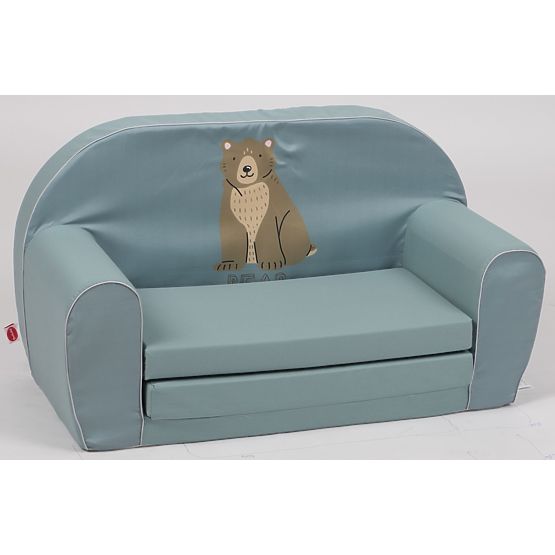 Children's Sofa Bear Green Corduroy