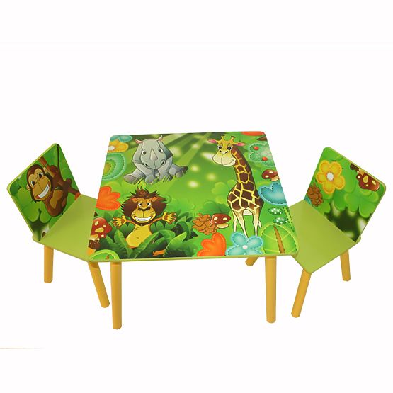 Children's Table with Chairs Jungle