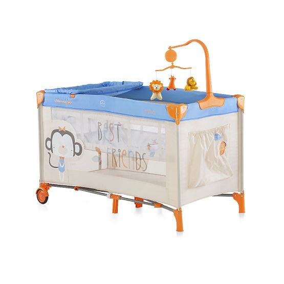 CHIPOLINO Mila Play Pen and Crib - Blue