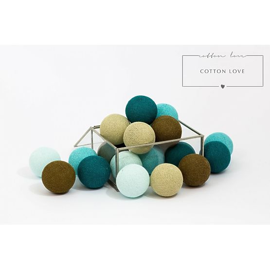 Cotton illuminating ICE marbles Cotton Balls - turquoise