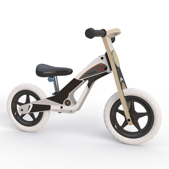 Wooden Balance Bike Drake - Black and White