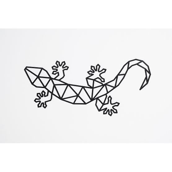 Wooden geometric painting - Lizard - different colors Color: black