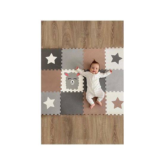 Foam play mat 12 pcs - Llama and stars