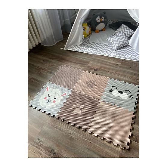 Foam play mat 6 pcs - Lamb, seal and paw