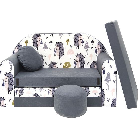 Children's Sofa Hedgehogs - Grey