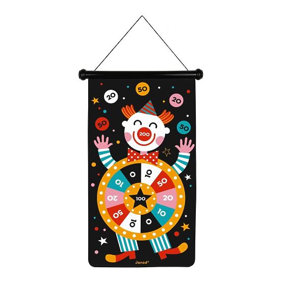 Janod Magnetic double-sided target Circus - 6 darts