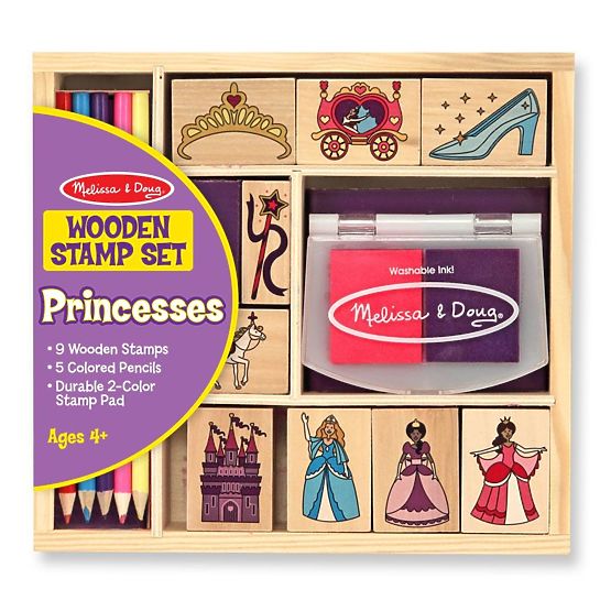 Melissa & Doug - Set of Princess wooden stamps