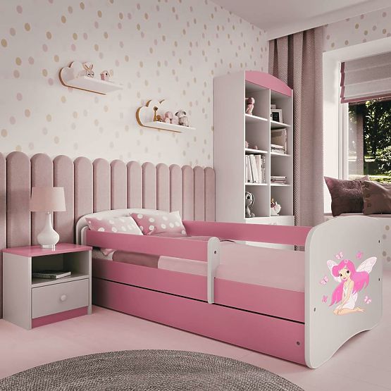 Children's Bed with Guardrail Ourbaby - Fairy Leonka