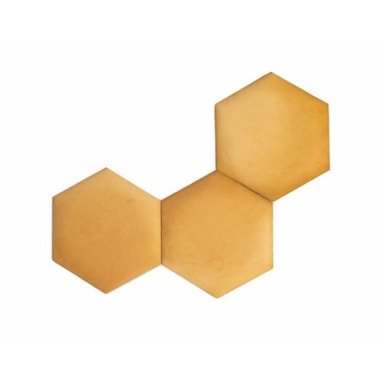 Upholstered panel Hexagon - honey