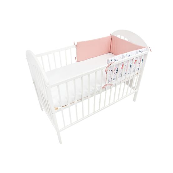 Protective mantinel 180 for cot Fox - pink