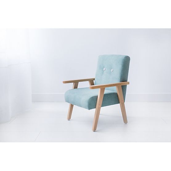 Retro children's armchair Velor - mint