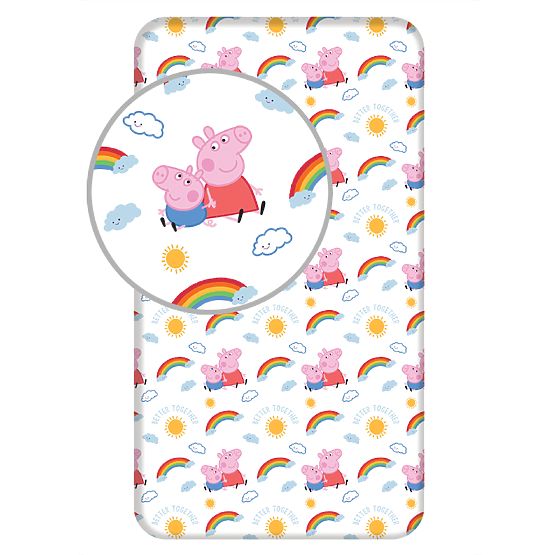 Sheet Peppa Pig 90 x 200 + 25 cm