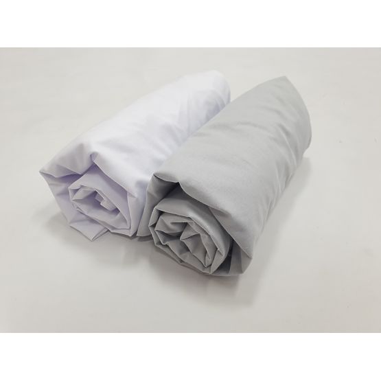 Sheet set 2 pcs - white/grey