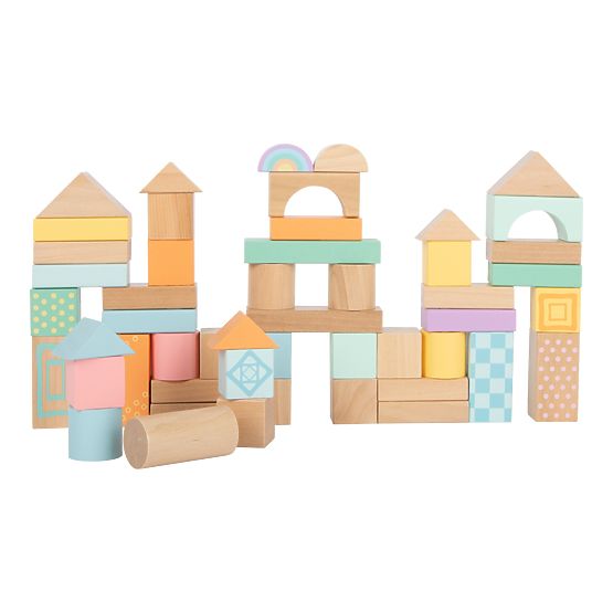 Small Foot Wooden cubes pastel 50 pcs