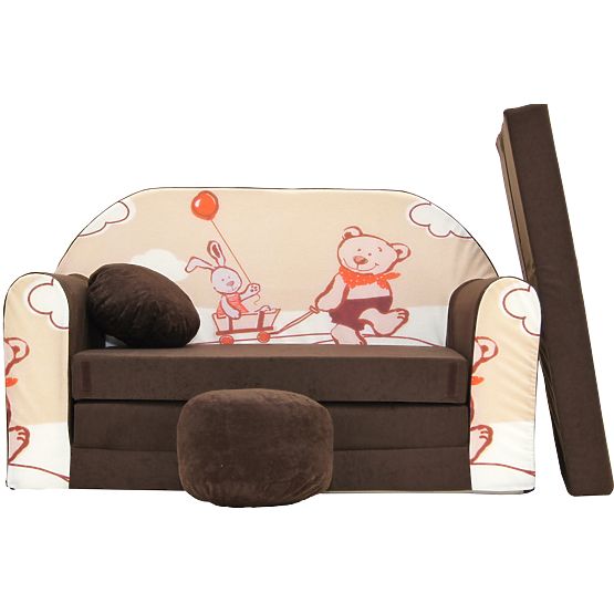 Children's Sofa Brown-Beige Bear