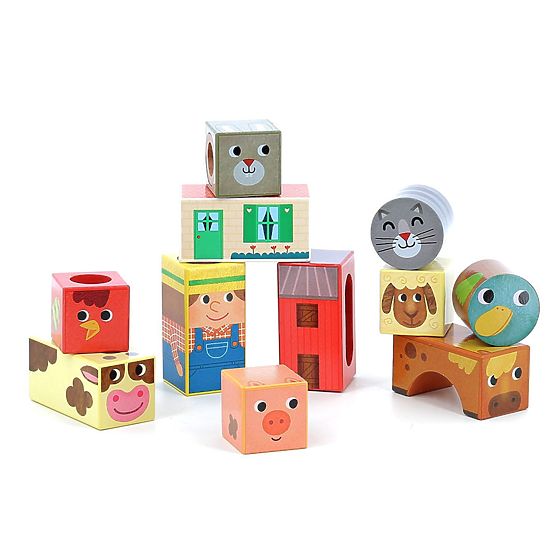 Vilac Wooden sound cubes Farma