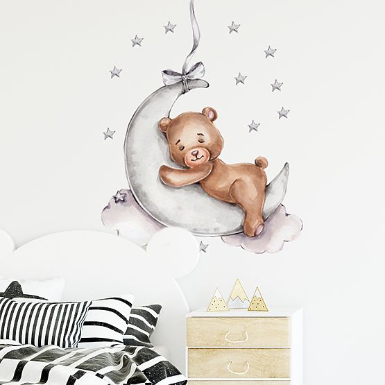 Wall Stickers - Bear on the Moon