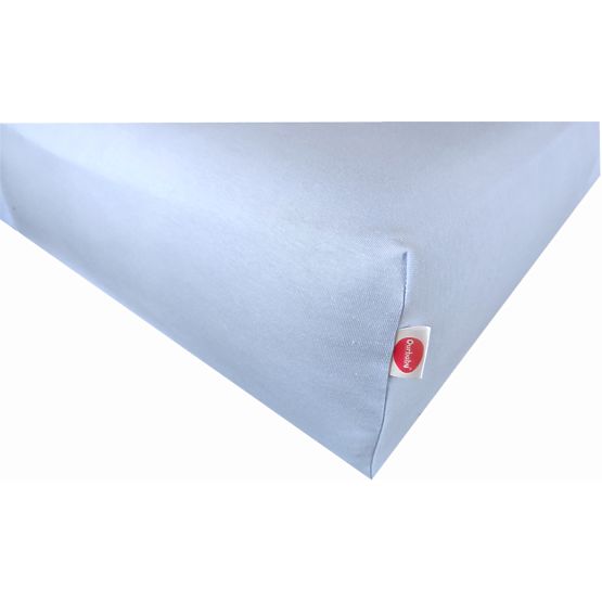 Waterproof cotton sheet - light blue 120 x 60 cm