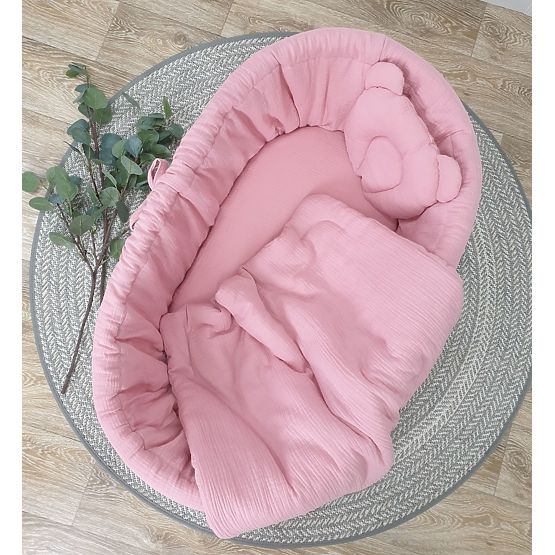 Wicker bed linen set - pink