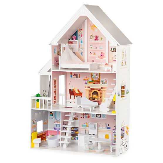 Wooden dollhouse Pastel residence