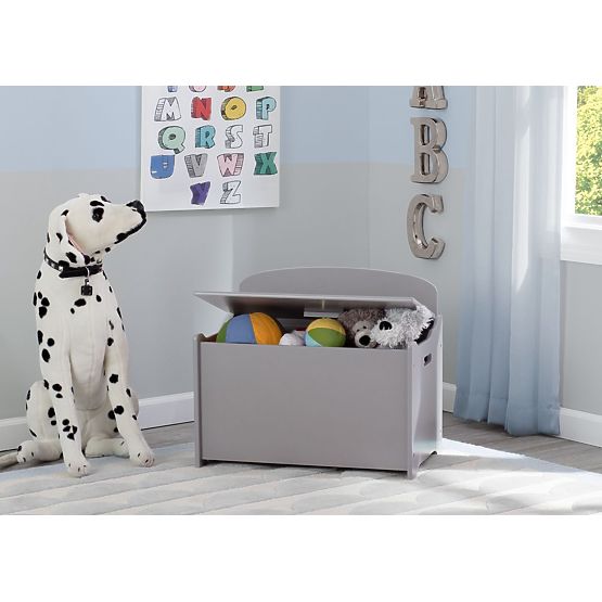 Wooden toy chest - grey