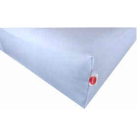 Waterproof cotton sheet - light blue 140 x 70 cm