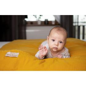 Heavens Muslin 2 Piece Bedding Set - Mustard, Babymatex