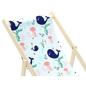 Children's beach chair Whales and jellyfish, Chill Outdoor