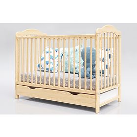 Alek Baby Crib with Removable Slats - Natural