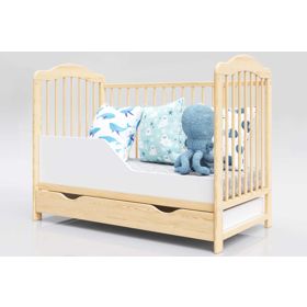 Alek Baby Crib with Removable Slats - Natural, Pietrus