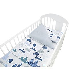 Bed linen set 135x100 cm Cars - blue, Ankras