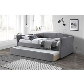 Bed with extra bed SANNA 90 x 200 cm - Grey, Halmar