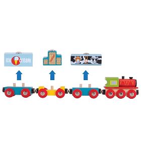 Bigjigs Rail Freight train + 3 tracks, Bigjigs Rail