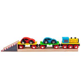 Bigjigs Rail Freight train with cars and tracks, Bigjigs Rail