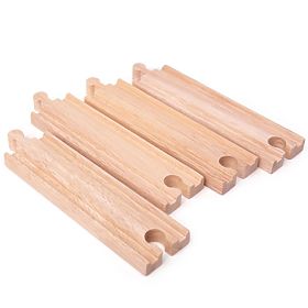 Bigjigs Rail Long straight rails 21 cm 4 pcs, Bigjigs Rail